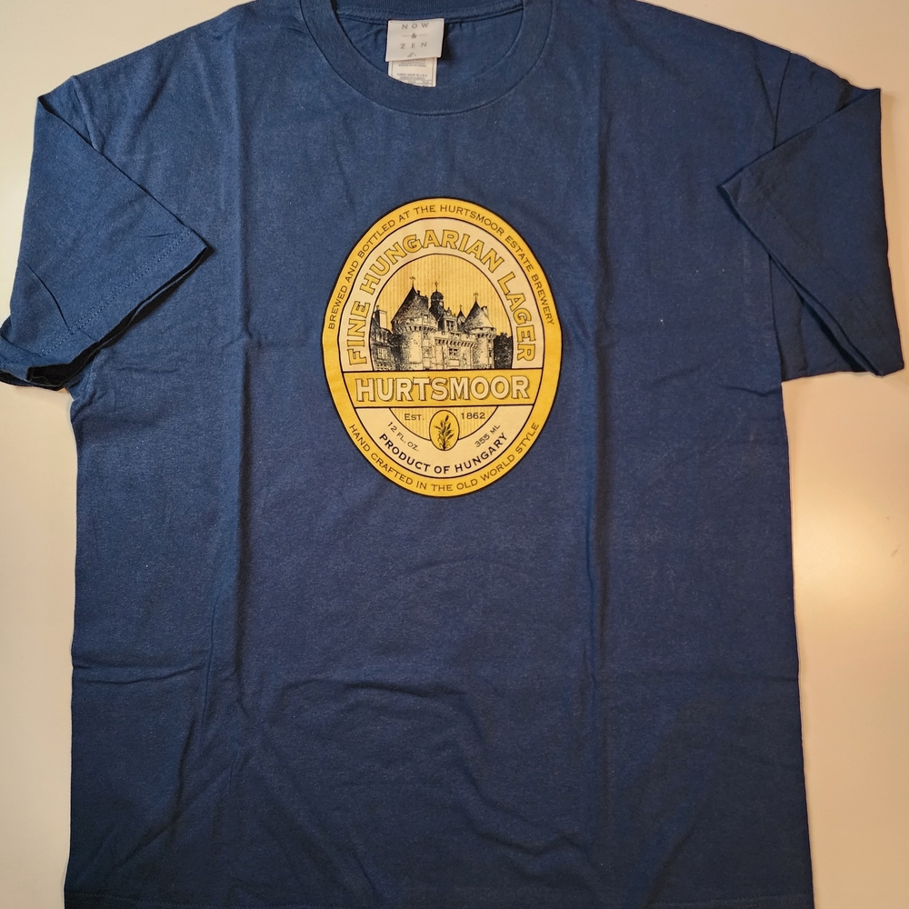 Blue Lager Graphic Tee. Hurtsmoor Brewery